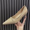 New Style Pointed Toe Mid Heels Women Shoes Sexy Shallow Designer Pumps Autumn Fashionable Brand Dress Party Walking Shoes Femme