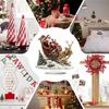 Flat Acrylic Christmas Reindeer Sleigh Santa Figurine  Christmas Santa Claus on Sleigh Decoration Holiday 2025 Party Supplies