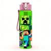 1PC Pixel Block Sandbox Game Crew 750ml Color Plastic Water Bottle Leakproof Flip Straw Lid For Sports Office Home Use