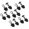 6 Pairs PU Leather Horn Toggle Buttons for Duffle Coat Fastener Buckle Black