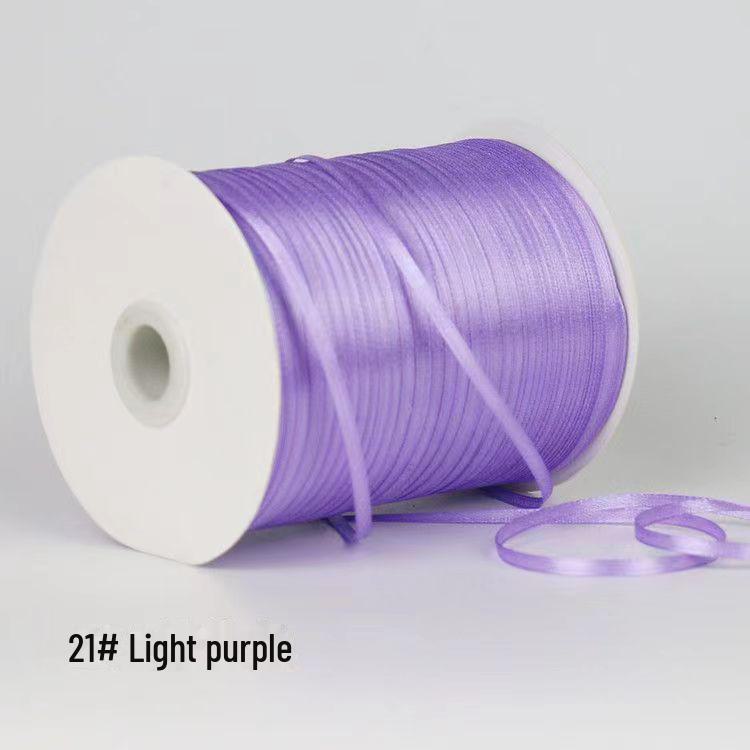 Атласная лента шириной 0,3 см для закладок, аксессуаров для волос и воздушных шаров, а также банта для подарочной упаковки.