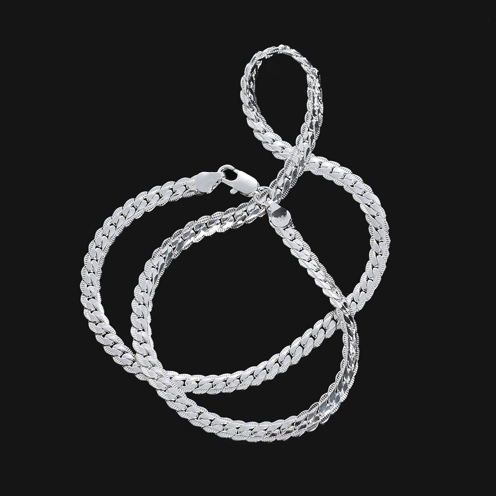 Gift Jewelry Charms Necklace 5MM Silver Plated 20" Inch Chain