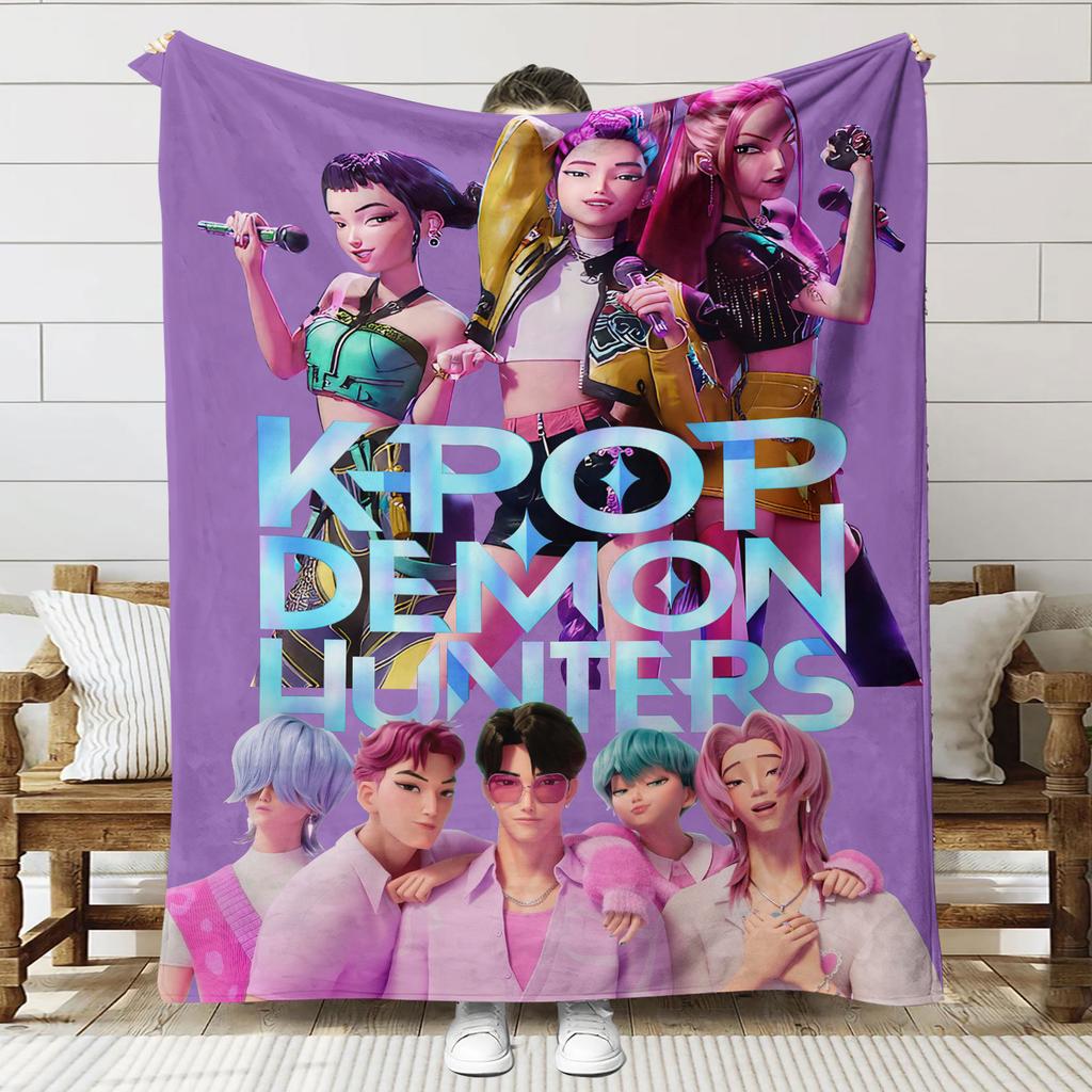 1 шт. Фланелевое одеяло k-pop De mon Hunters Hun-trix Одеяло Качество Мягкое Теплое Плед Зима Детское Диван Кровать Пушистое Покрывало