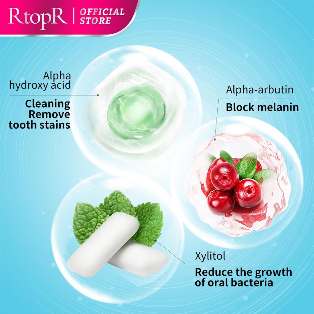 RtopR Эссенция для гигиены полости рта, отбеливающая эссенция для ежедневного использования, эффективное удаление налета, пятен, чистящее средство, вода для чистки зубов
