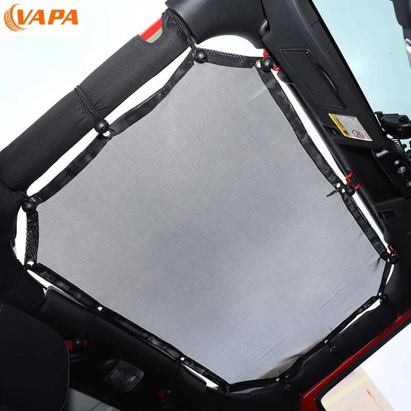 Summer Sunshade Mesh Sun Shade Top Roof Sunblock Mesh Heat Shield Mesh for Jeep Wrangler JK 2007-2017 Exterior Accessories