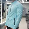 Men's Gym Tights Jacket Running Training Elastic Outerwear Outdoor Cycling Sweatshirt Dry Fit Breathable Compression