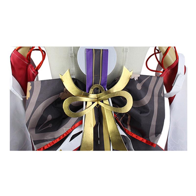   Костюм для косплея Yae Miko, аниме Guuji Yae, платье с париком, наряд для вечеринки, костюмы на Хэллоуин для женщин