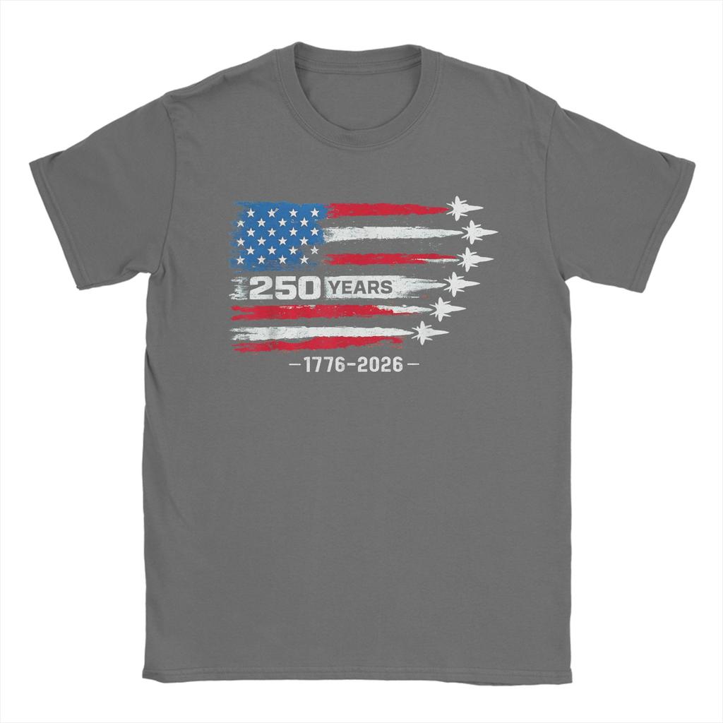 250 Years American 1776 2026 250th USA T Shirt Summer  TShirts For Unisex Harajuku Print Tshirt Short Sleeve Clothes