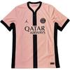 Jordan Paris Saint-Germain Comfortable Versatile Short Sleeve Football Shirt Unisex Tops Pink FQ1950-686