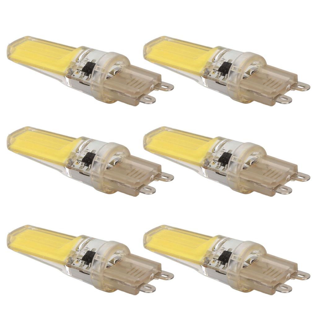 6pcs G9 LED Light Bulb COB Dimmable Professional G9 LED Bulb Replacement for Wall Lamps Table Lamps 220V