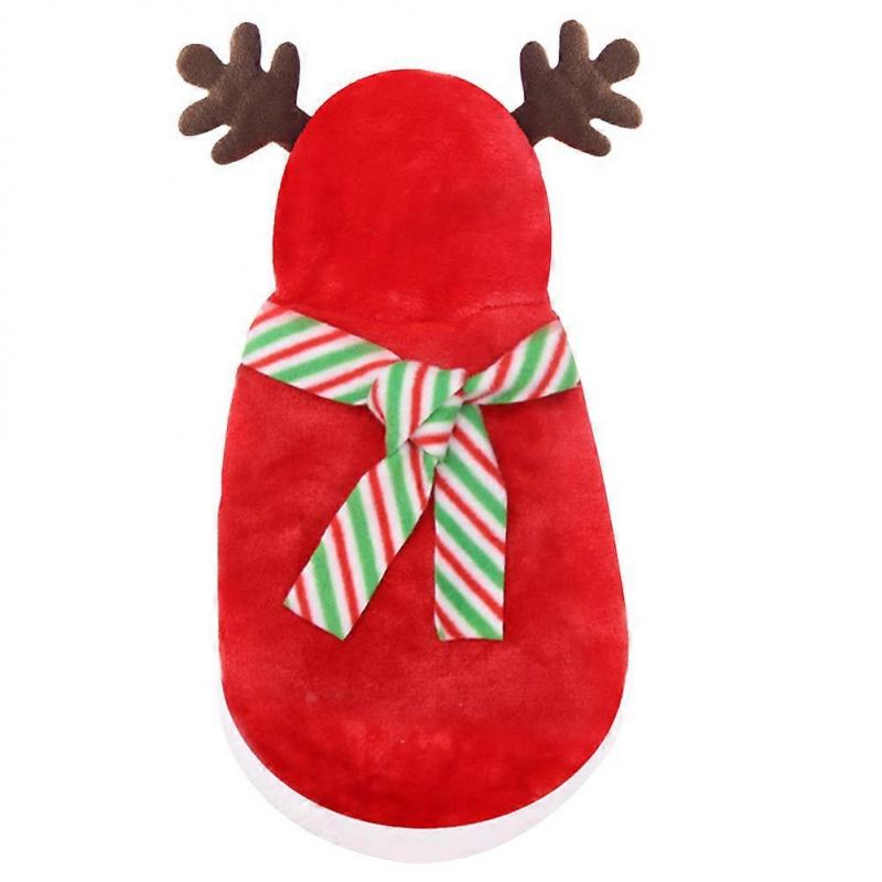 Рождественский костюм для питомца Одежда для собаки для 1 комплекта Косплей щенка Рождественский наряд с шарфом