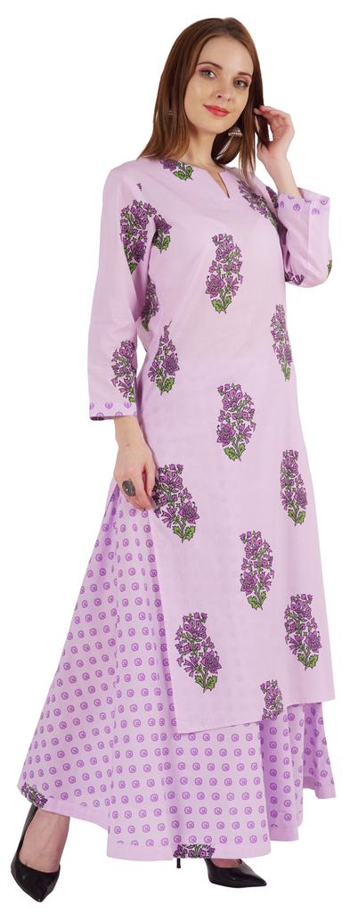 Phagun Indian Ethnic Cotton Kurti & Skirt Set For Women  S Partywear Dress Printed Traditional