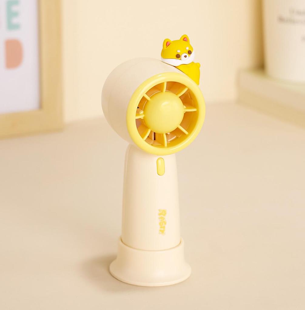 Compact USB Rechargeable Low Noise Donut-Shaped Handheld Turbo Fan