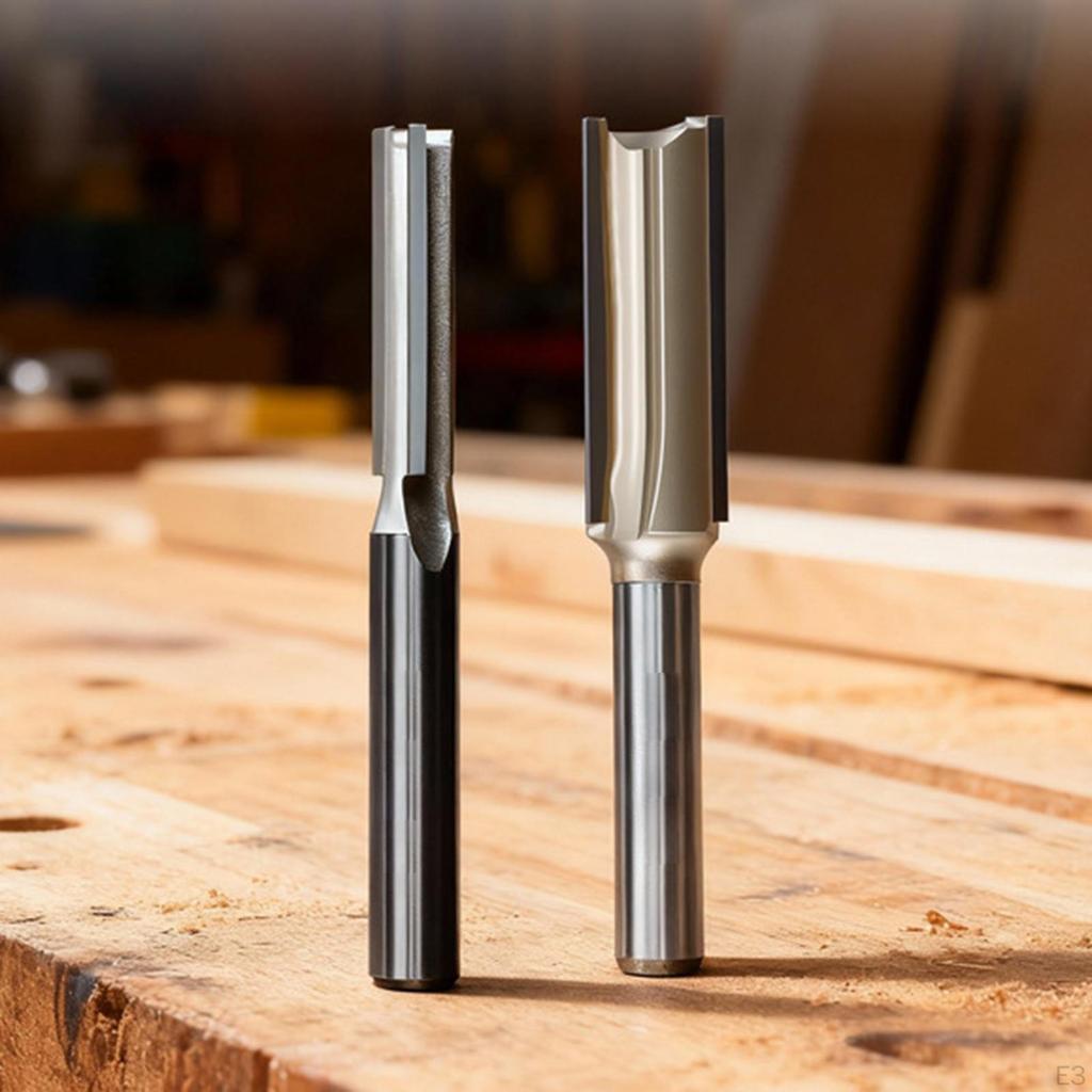 Фреза прямая пазовая хвостовик 1/4 дюйма легированная сталь, фреза по дереву, заподлицо для