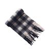 Atmospheric Scarf Warm Fashionable Versatile White Student Cycling Windproof Ear Protection Extended Plaid Scarf