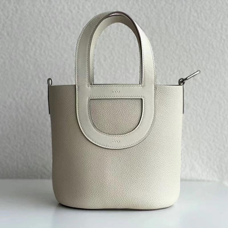 2023 Женская сумка-ведро большой вместимости Pig Nose, первый слой из коровьей кожи, стиль Commuter