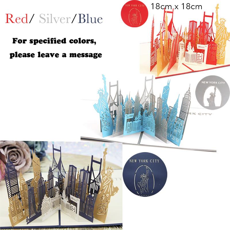 3D Pop Up Invitations Card 3D Paper World Attractions Birthday Greeting Cards 3D Tourist Postcard Save The Date Boy Present Card