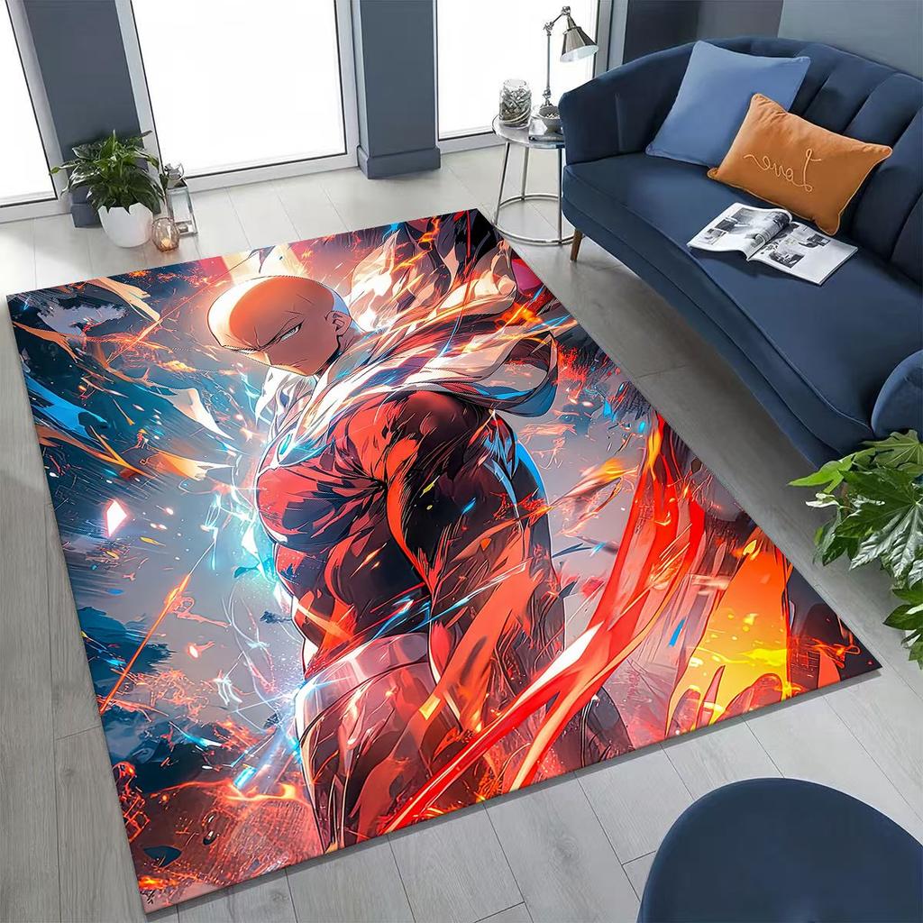 Аниме One Punch Man Сайтама Мультяшный Мультяшный Ковер для Спальни Гостиной Дивана Дома Декор Придверный Коврик, Детская Игровая Нескользящая Напольная Коврик