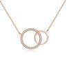 Ожерелье с двумя кольцами для женщин с разносторонней индивидуальностью и подвеской в виде переплетенных двух кругов