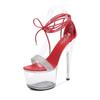 Shoes for Women Transparent Female Clear Heels Sexy Pole Dance Shoe Sandal 181 Series 16cm Heel 7cm Platform LFD