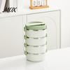 Metal Food Storage Container 1/2/3/4 Layer Insulated Stainless Steel Lunch Box, Leak Proof Bento Stackable Box for Kids Thermal Portable Hot
