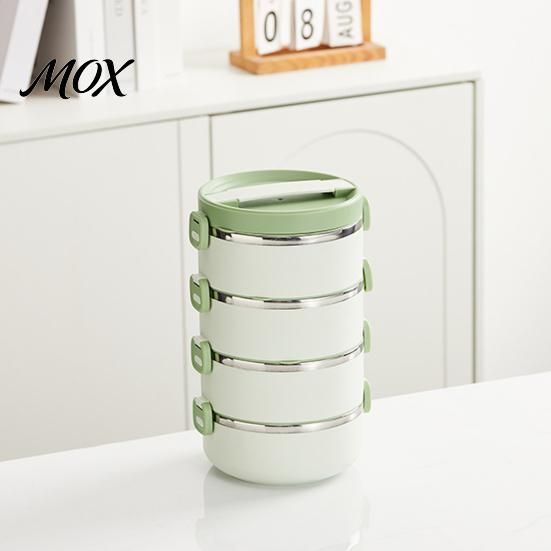 Metal Food Storage Container 1/2/3/4 Layer Insulated Stainless Steel Lunch Box, Leak Proof Bento Stackable Box for Kids Thermal Portable Hot