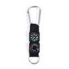 3 In 1 Multifunction Camping Hiking Carabiner W/ Keychain Compass Thermometer