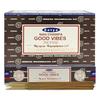 Nag Champa Good Vibes Incense Sticks Agarbatti 180 Grams Box | 12 Packs of 15 Grams Each In a Box | Export Quality