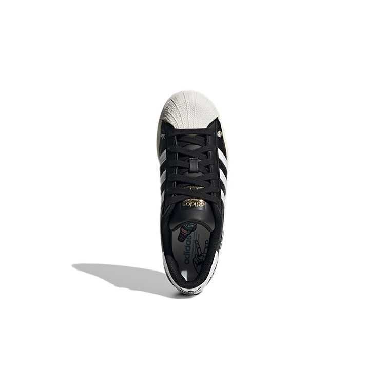 adidas Superstar Big Kid Empowering Graphics — черные детские кроссовки Core-Black Cloud-White Chalk-White FX5880
