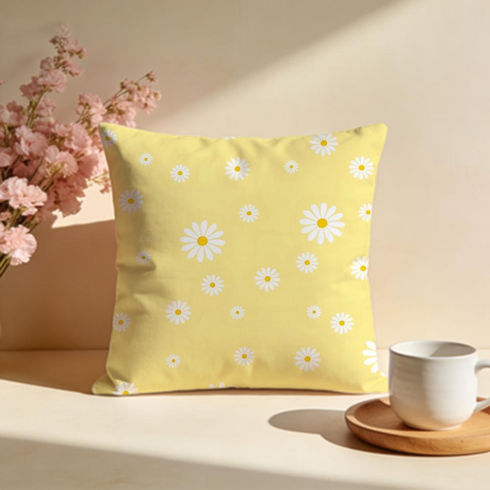 Fresh Daisy Cushion Cover Soft Pillow Cases for Home Bedroom Living Room Sofa