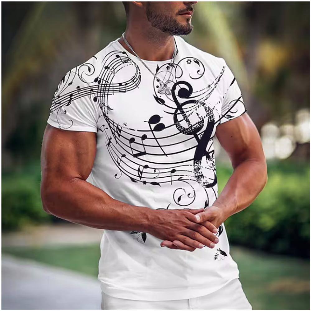 Модная мужская футболка большого размера, музыкальная 3d футболка, черно-белая уличная одежда, повседневная летняя мужская одежда с короткими рукавами, футболки для вечеринок, топы