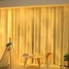 USB Remote 3x3 Copper Wire 300 LED Curtain String Lights - Icicle Lights for Christmas, Weddings, Holidays, Fairy Decor.
