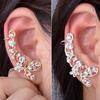 1 шт. женская мода ретро стразы кристалл бабочка цветок уха манжеты серьги ювелирные изделия