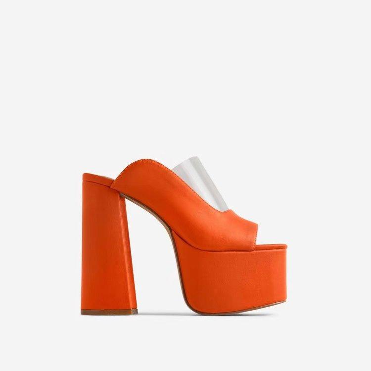 Сандалии Wanita Hak Tinggi, супер кружевные сабо, массивные туфли-лодочки на платформе с перепонками, сандалии-шлепанцы, сандалии Wanita, сексуальные сандалии Sandalias Mujer