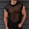 Мужской жилет Perspective Sexy Mesh Fabric Casual без рукавов