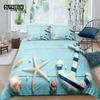 Home Living Luxury 3D Starfish Anchor Bedding Set Duvet Cover Pillowcase Kids Bedding Set Queen and King EU/US/AU/UK Size