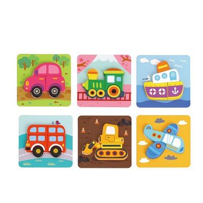 Touki Toy Mini Puzzle Transportation 6 Piece Set 635, корейские популярные головоломки