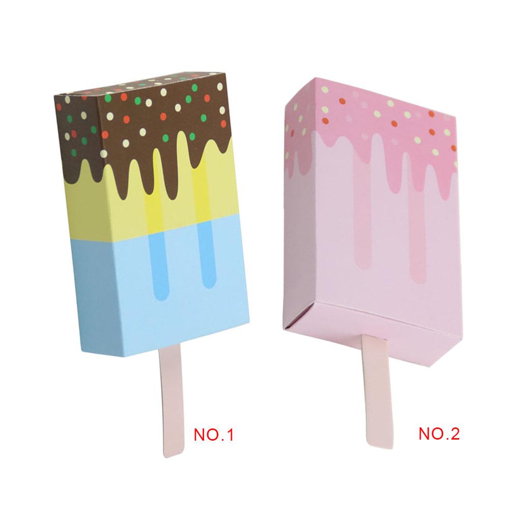 Подарочная коробка на день рождения Контейнер для попкорна Контейнер для конфет в форме мороженого