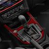 For Seat Ibiza 6F 2018 2019 2020 2021 2022 2023 2024 2025 Real Soft Carbon Fiber Car Gear Shift Interior Frame Panel Sticker.