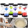 Smilerain Set of 6 Colorful Hourglasses, Sand Timers, Desktop Hourglasses, Home Decor Timers (1 Minute, 3 Minutes, 5 Minutes, 10 Minutes, 15 Minutes,
