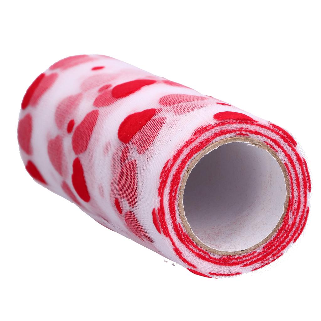 Рулоны тюля 10 ярдов, красная лента в форме сердца, упаковочная лента, сделай сам, резка, романтическое ремесло