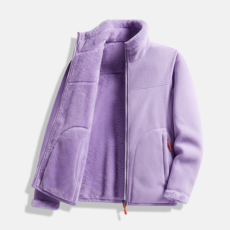 Women's Velvet Autumn Winter Clothes Thick Jacket Coat For Women Outdoor Coral Fleece