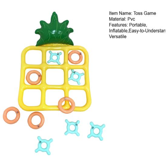 Giant Tic-Tac-Toe Outdoor Games for Kids Circle Ring Toss Game Inflatable Mini Fun Outdoor Party Game for Backyard Lawn Camping