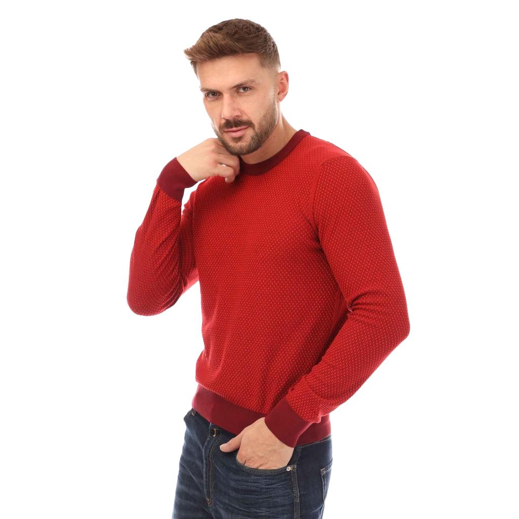 Boss Mens Kapoko Knitted Cotton Sweatshirt