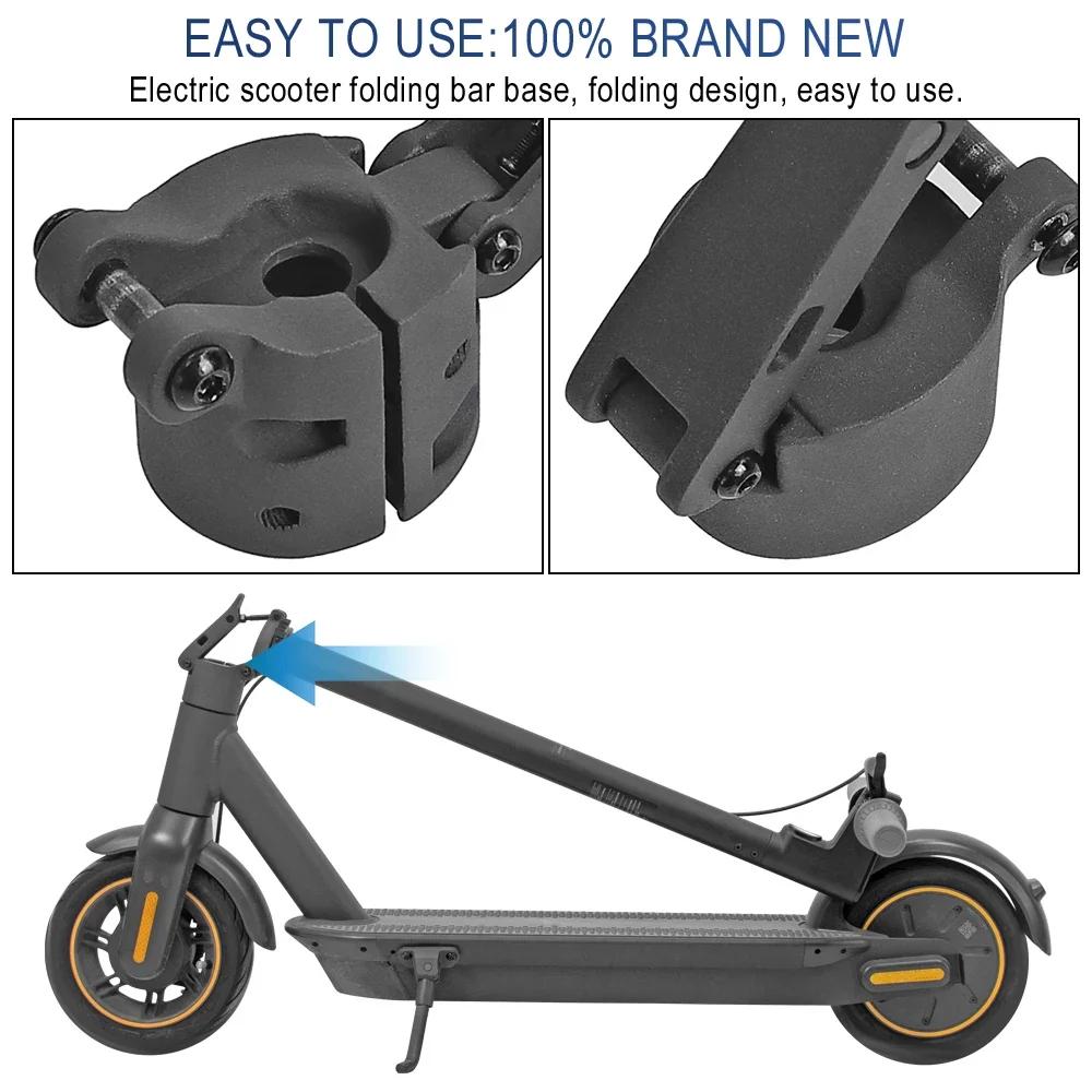 Folding Pole Base for Ninebot NO.9 Max G30 Electric Scooter Aluminum Alloy Function Spring Buckle Repair Replacement Parts