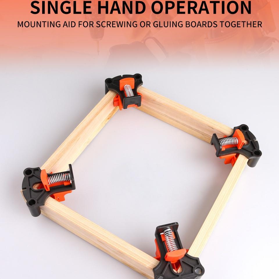 1/4/8pcs Carpenter's Right Angle Clamp Wooden Frame and Plank Fixer Carpenter's Corner Clamp 90 Degree Frame Clip Fixer//