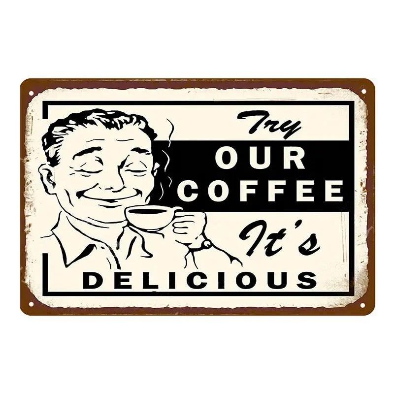 Парижское кафе, кофейня, жестяная вывеска, итальянский кофеин, винтажная металлическая доска, кухонный бар, Настенный декор, ретро постеры, железная живопись