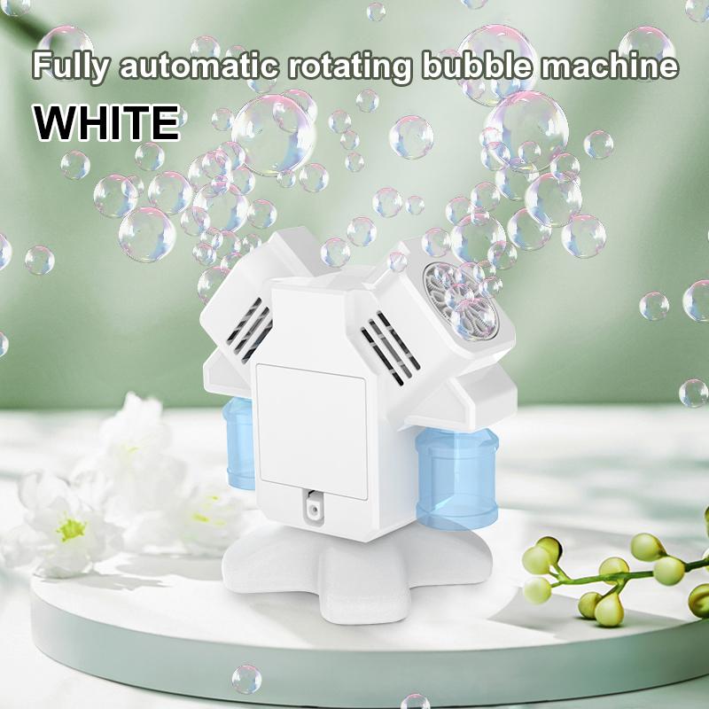 Children'S Bubble Toy Outdoor Birthday Party Wedding Rotating Double Head Bubble Machine Toy Without Battery Bubble Water