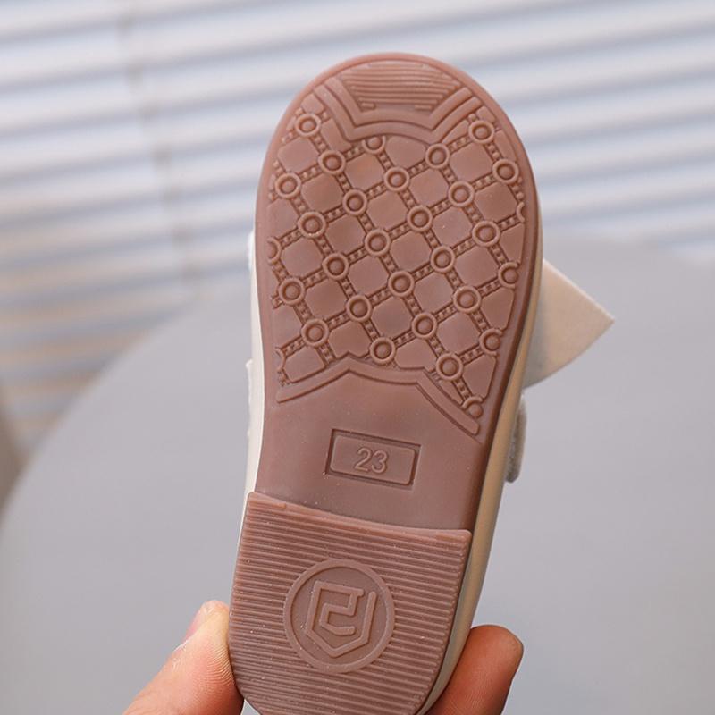 Детская обувь для девочек 1–7 лет, туфли из искусственной кожи с бантом, нескользящая обувь принцессы