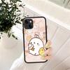 Kawaii M-Molangs Phone Case for iPhone 16 15 14 11 12 13 Pro Max X XS Translucent Matte Cover